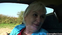 80 years old blonde granny fucked roadside