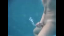 Huge Underwater Cum